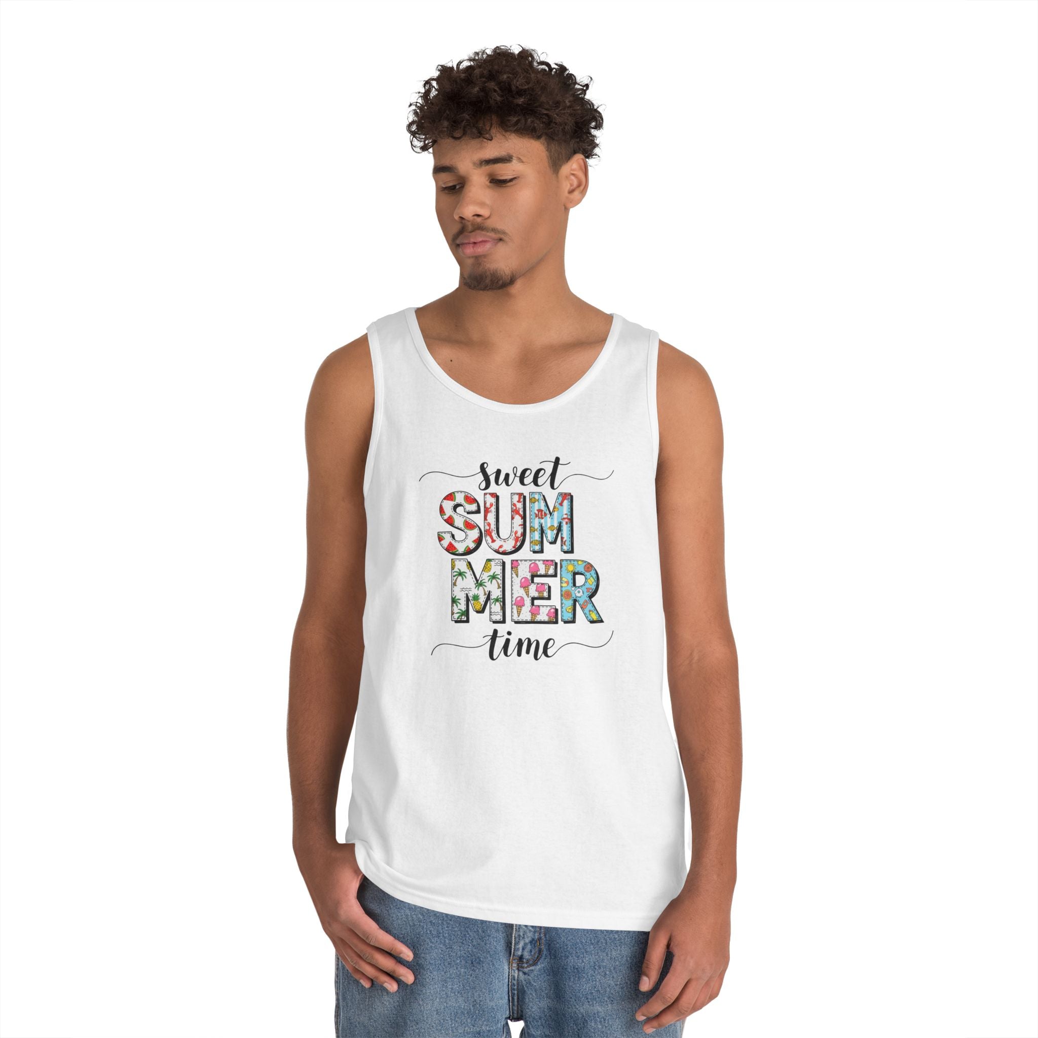 Sweet Summer Time Unisex Heavy Cotton Tank Top