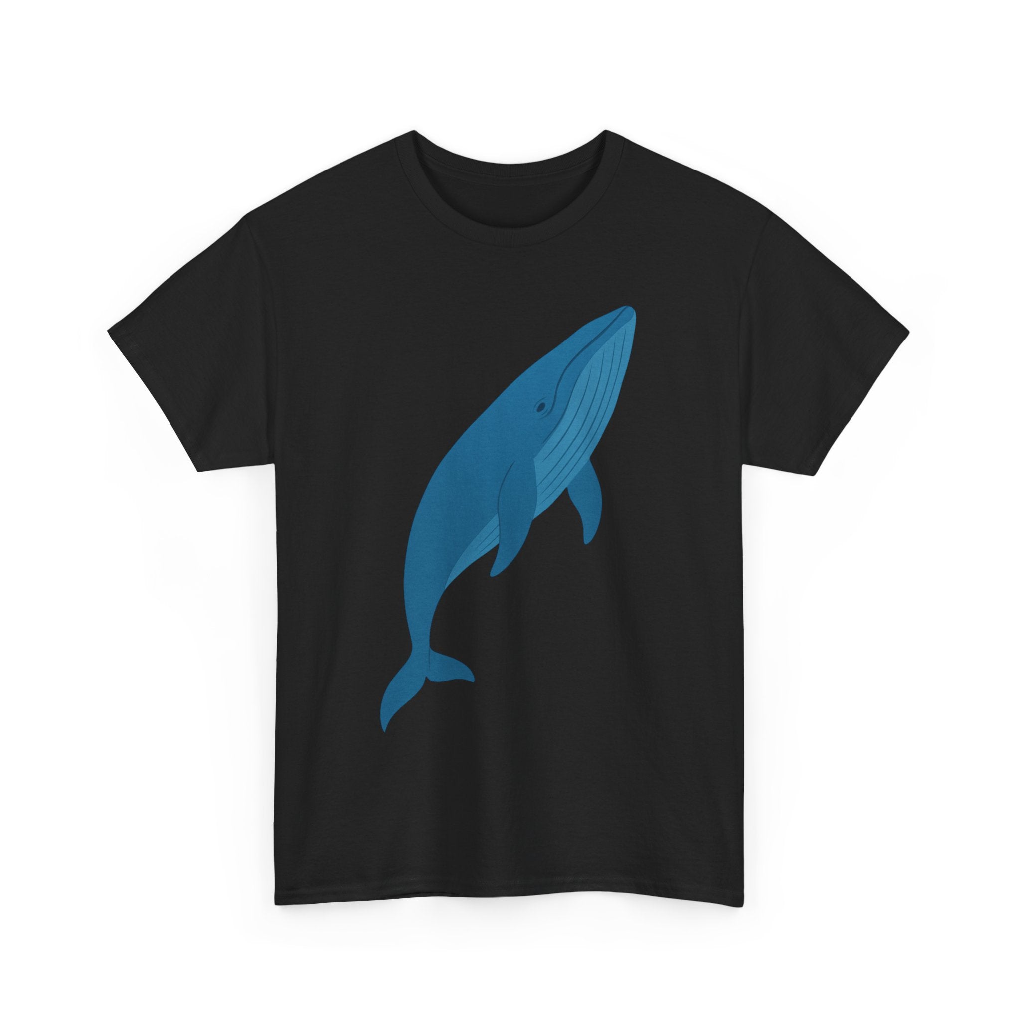 Blue Whale Minimal Unisex Heavy Cotton Tee