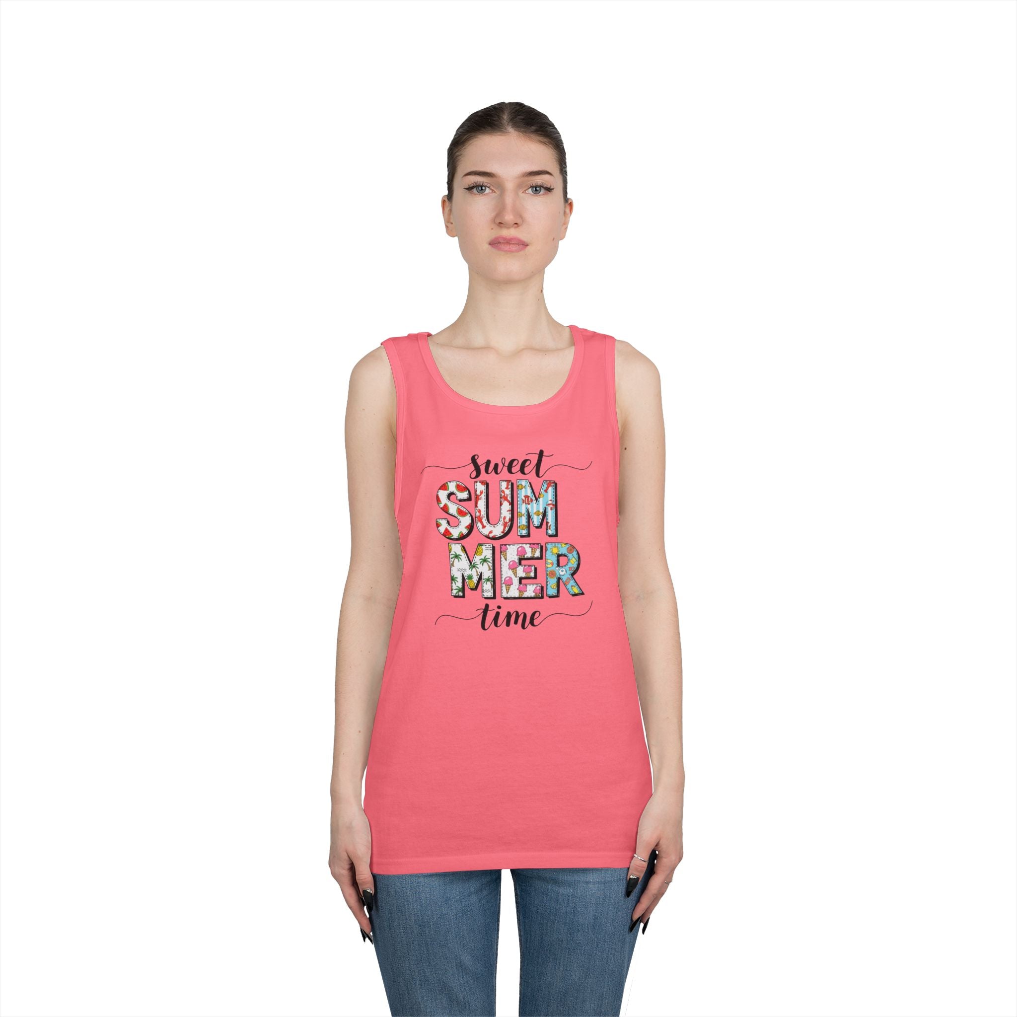 Sweet Summer Time Unisex Heavy Cotton Tank Top