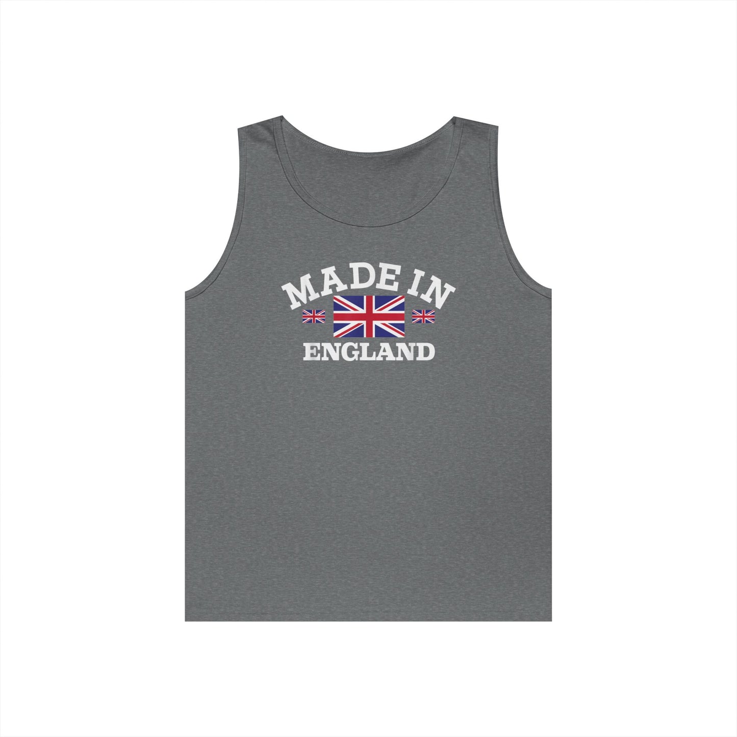Made in England British Flag Union Jack Unisex Heavy Cotton Tank Top
