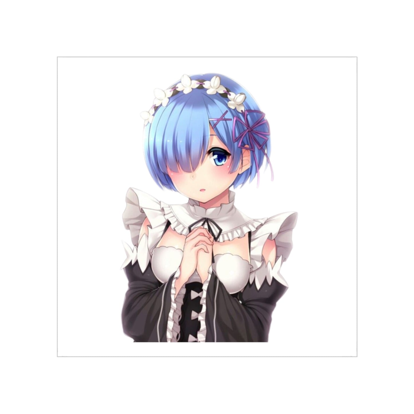 Rem Flower Crown Sticker