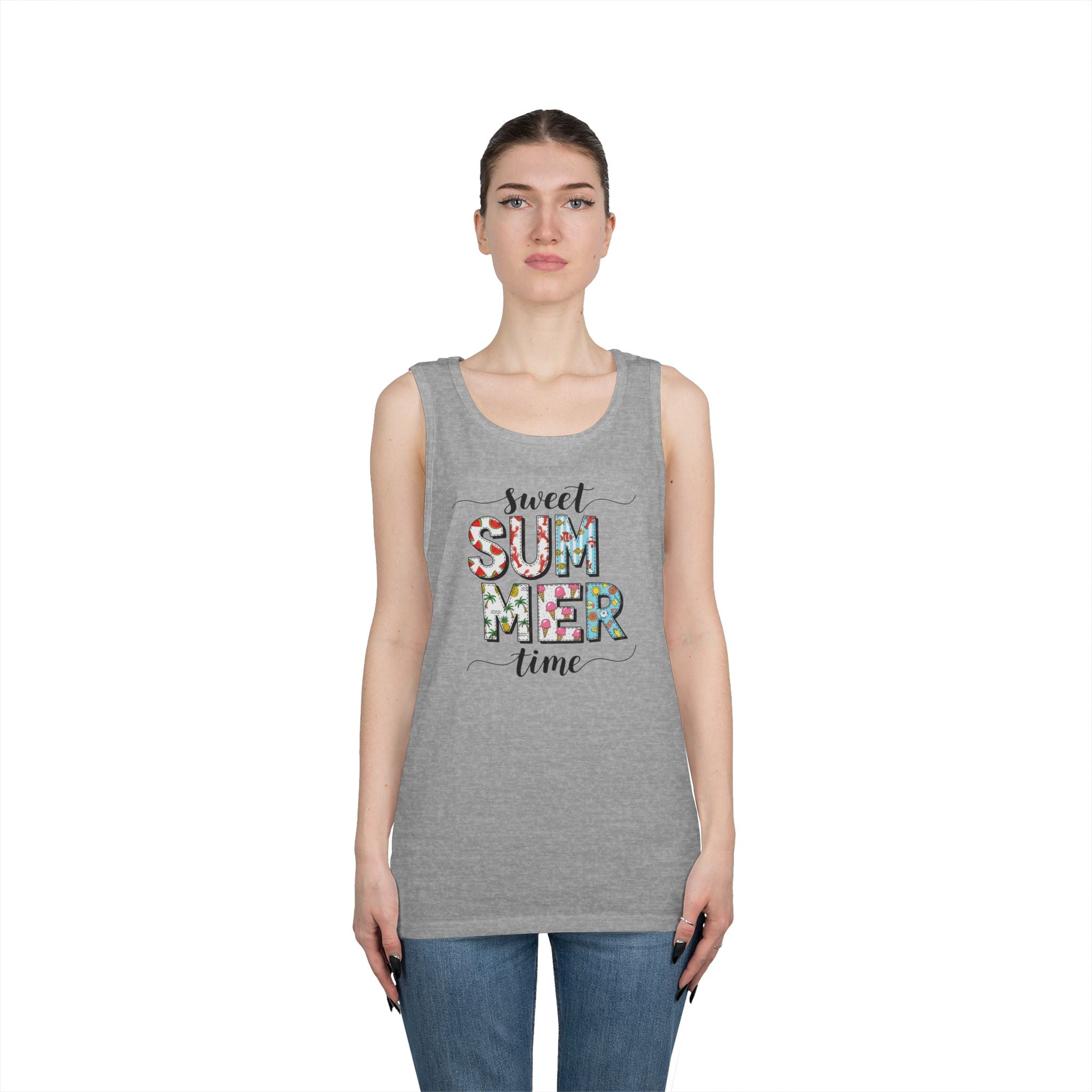 Sweet Summer Time Unisex Heavy Cotton Tank Top