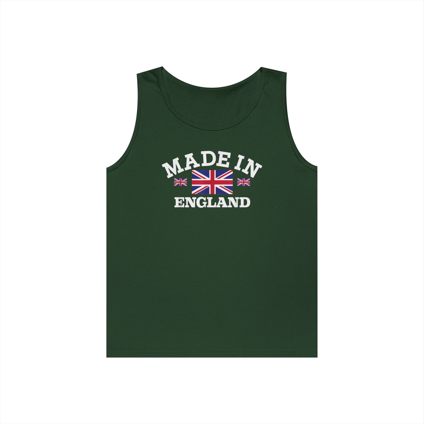 Made in England British Flag Union Jack Unisex Heavy Cotton Tank Top