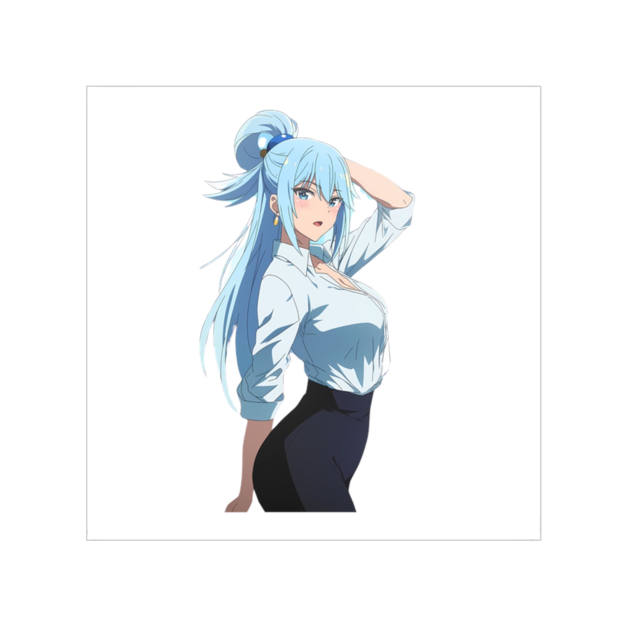 Aqua Confident Business Attire Sticker