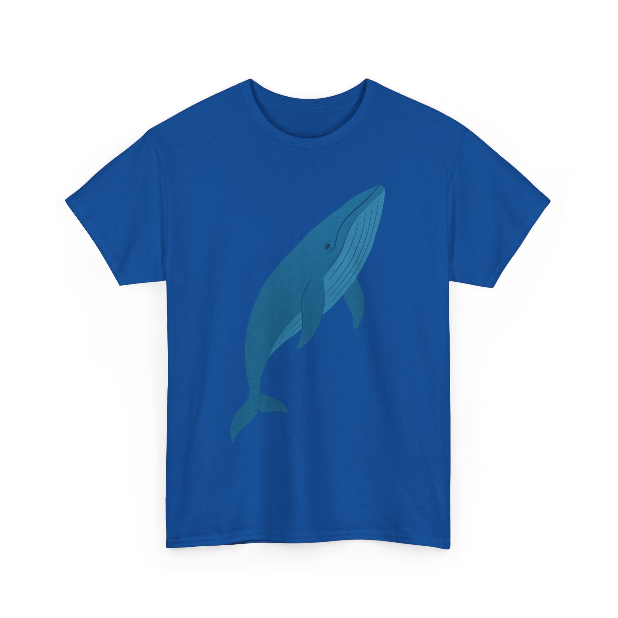 Blue Whale Minimal Unisex Heavy Cotton Tee