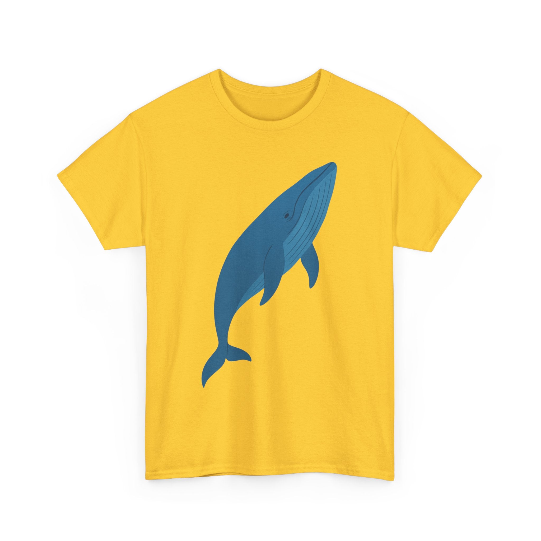 Blue Whale Minimal Unisex Heavy Cotton Tee