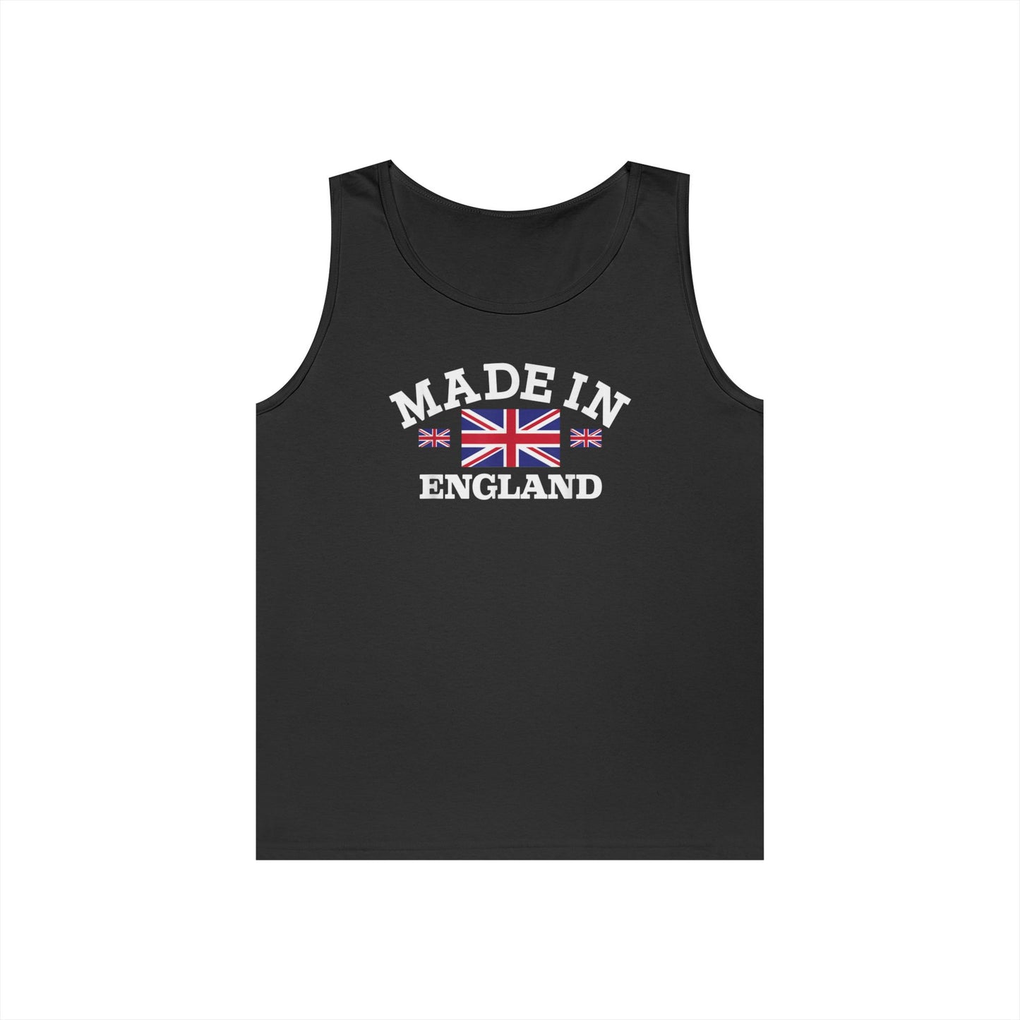 Made in England British Flag Union Jack Unisex Heavy Cotton Tank Top