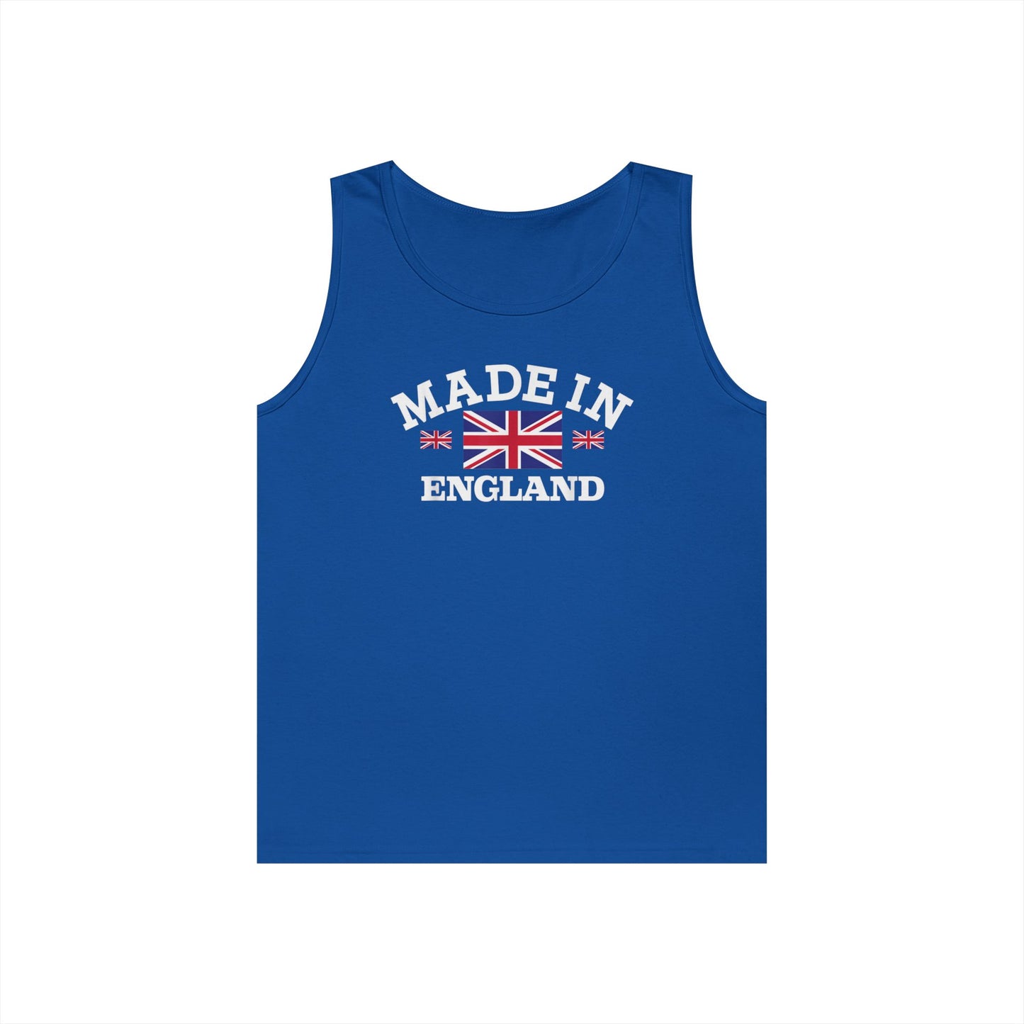 Made in England British Flag Union Jack Unisex Heavy Cotton Tank Top
