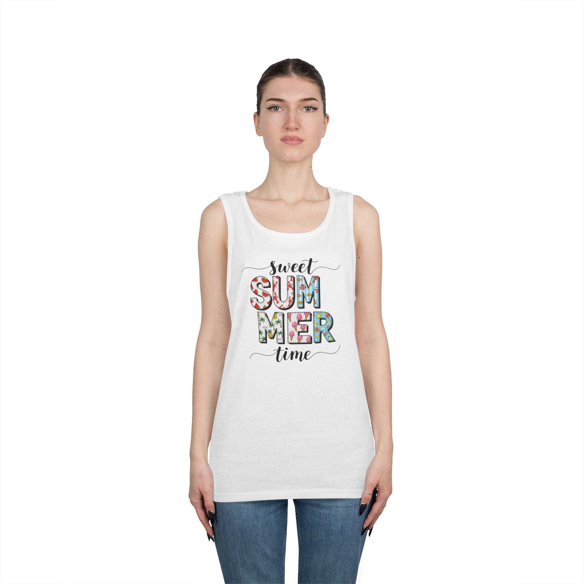 Sweet Summer Time Unisex Heavy Cotton Tank Top