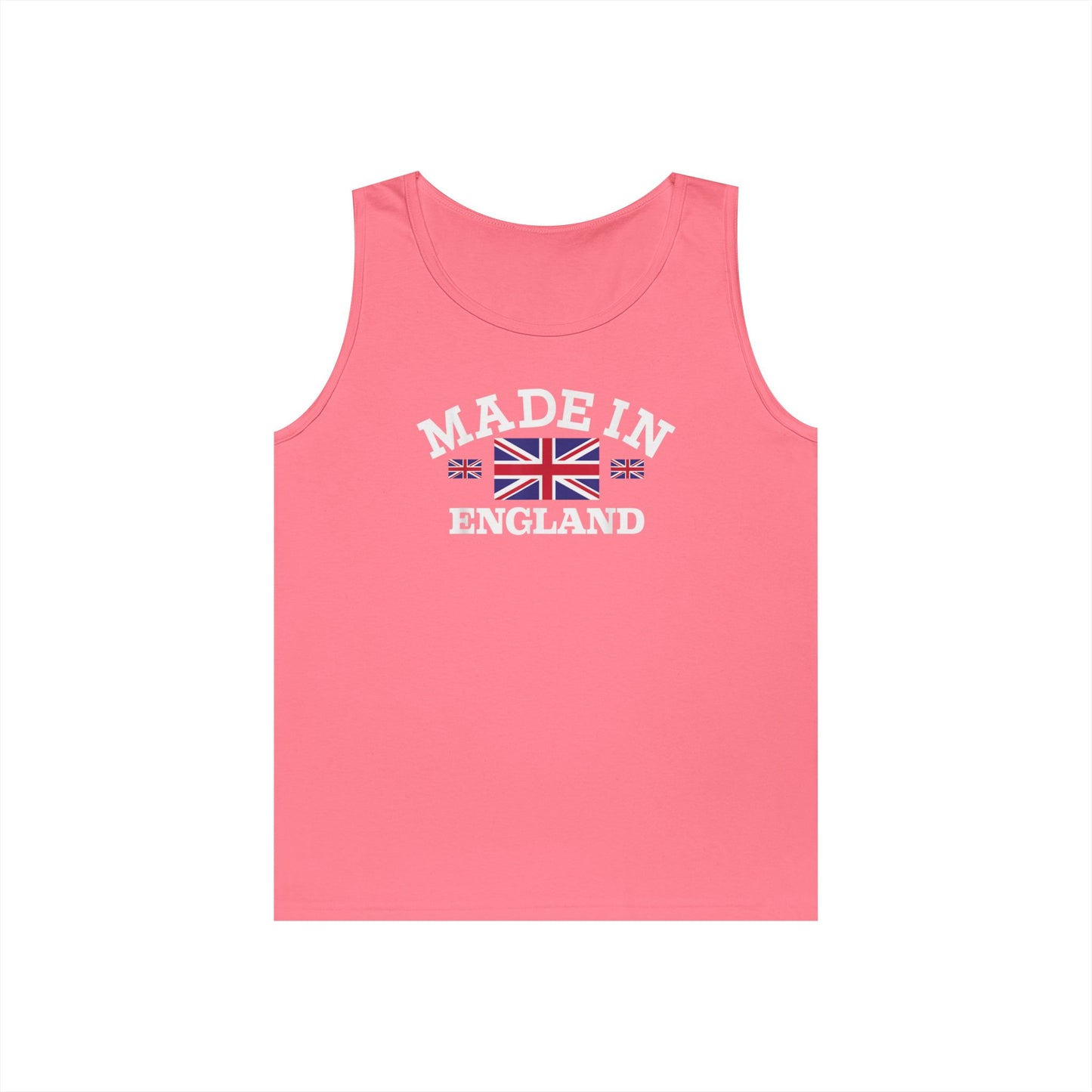 Made in England British Flag Union Jack Unisex Heavy Cotton Tank Top