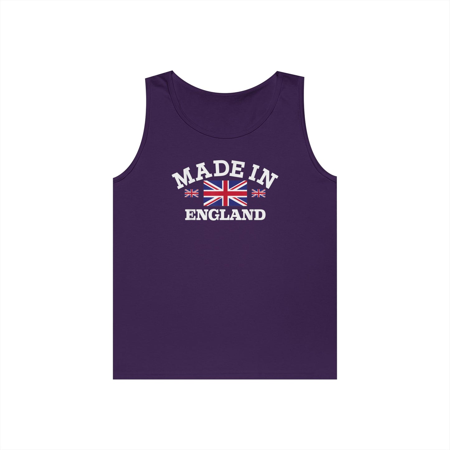 Made in England British Flag Union Jack Unisex Heavy Cotton Tank Top