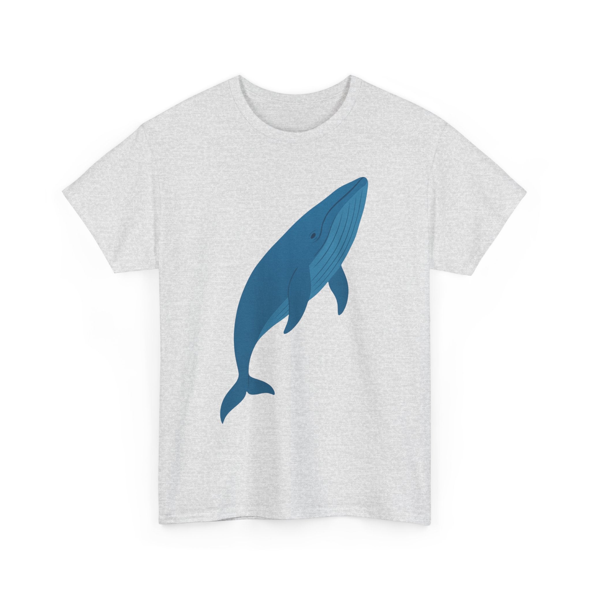 Blue Whale Minimal Unisex Heavy Cotton Tee