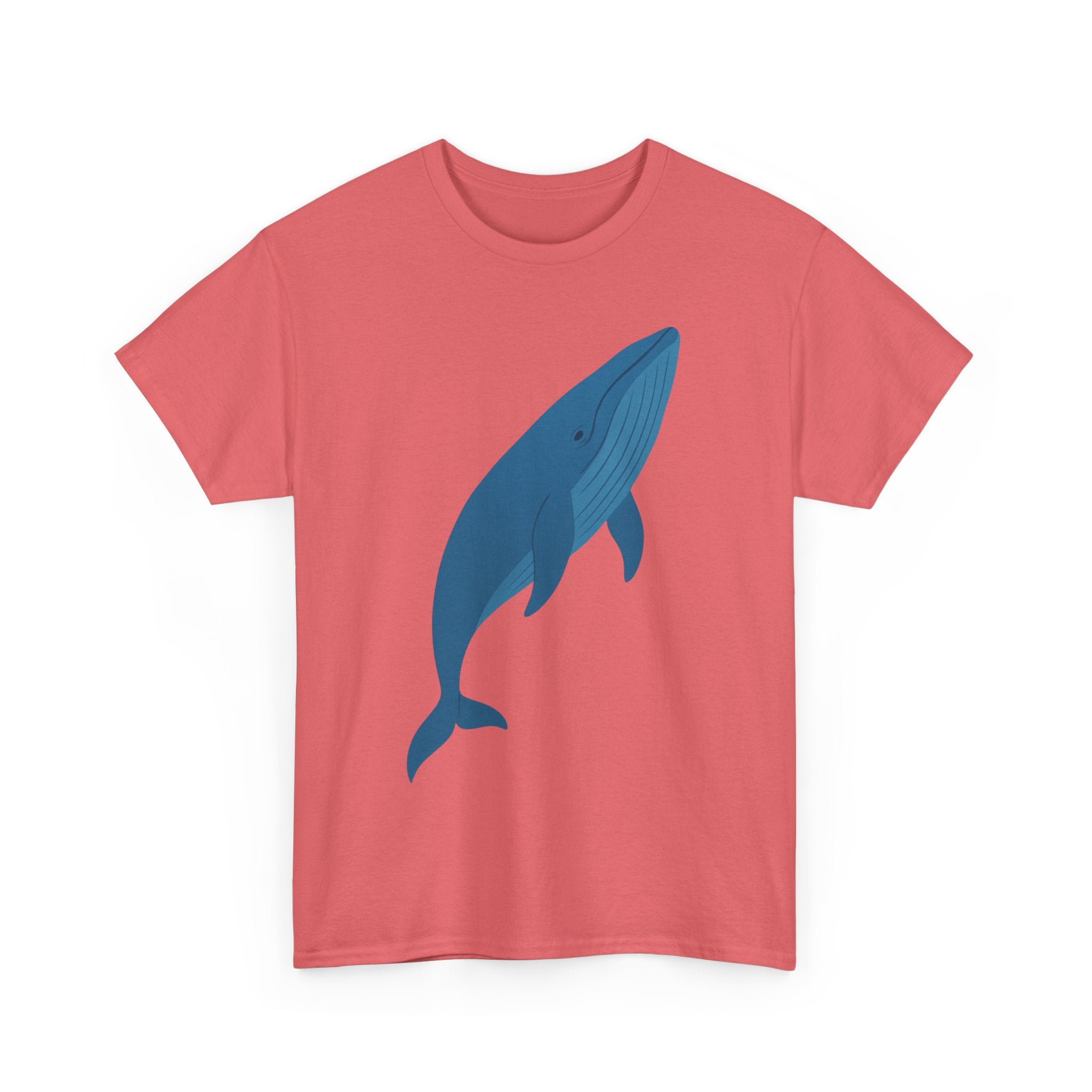 Blue Whale Minimal Unisex Heavy Cotton Tee