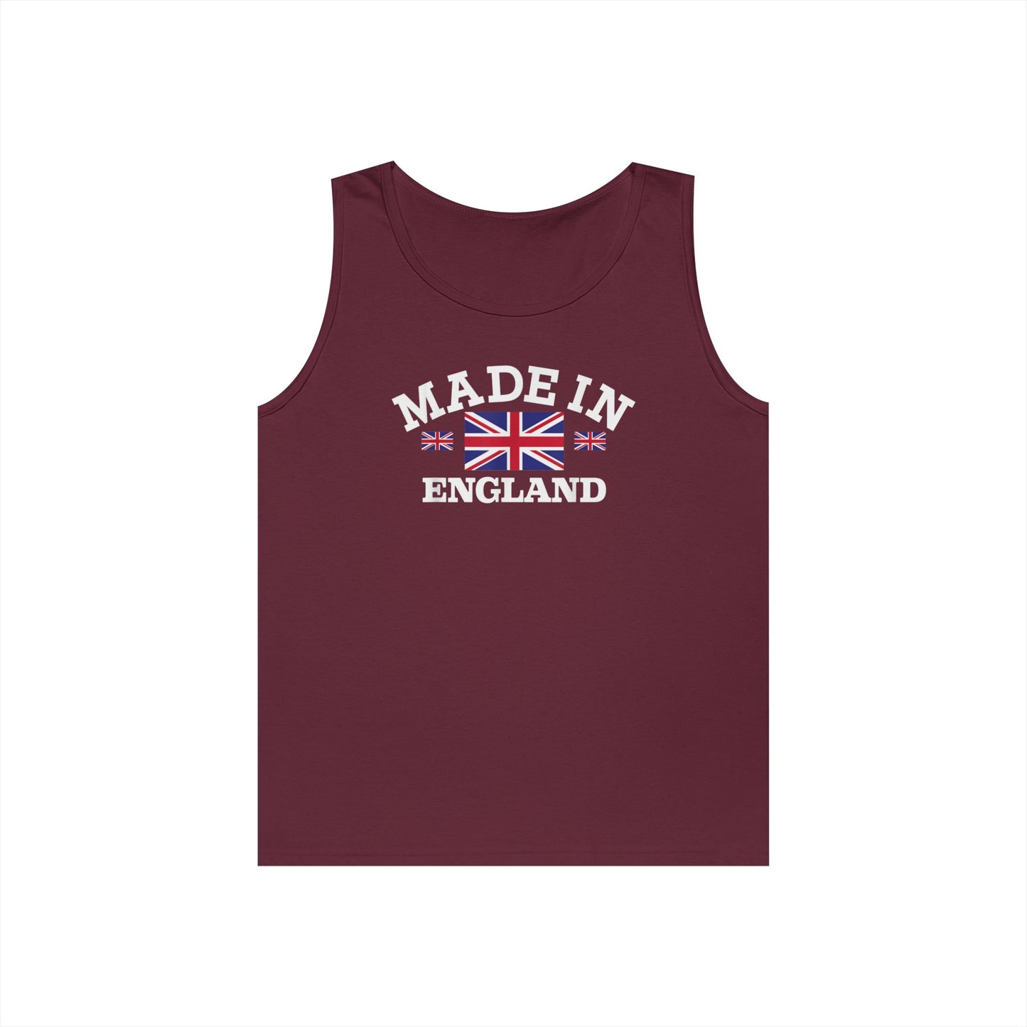 Made in England British Flag Union Jack Unisex Heavy Cotton Tank Top