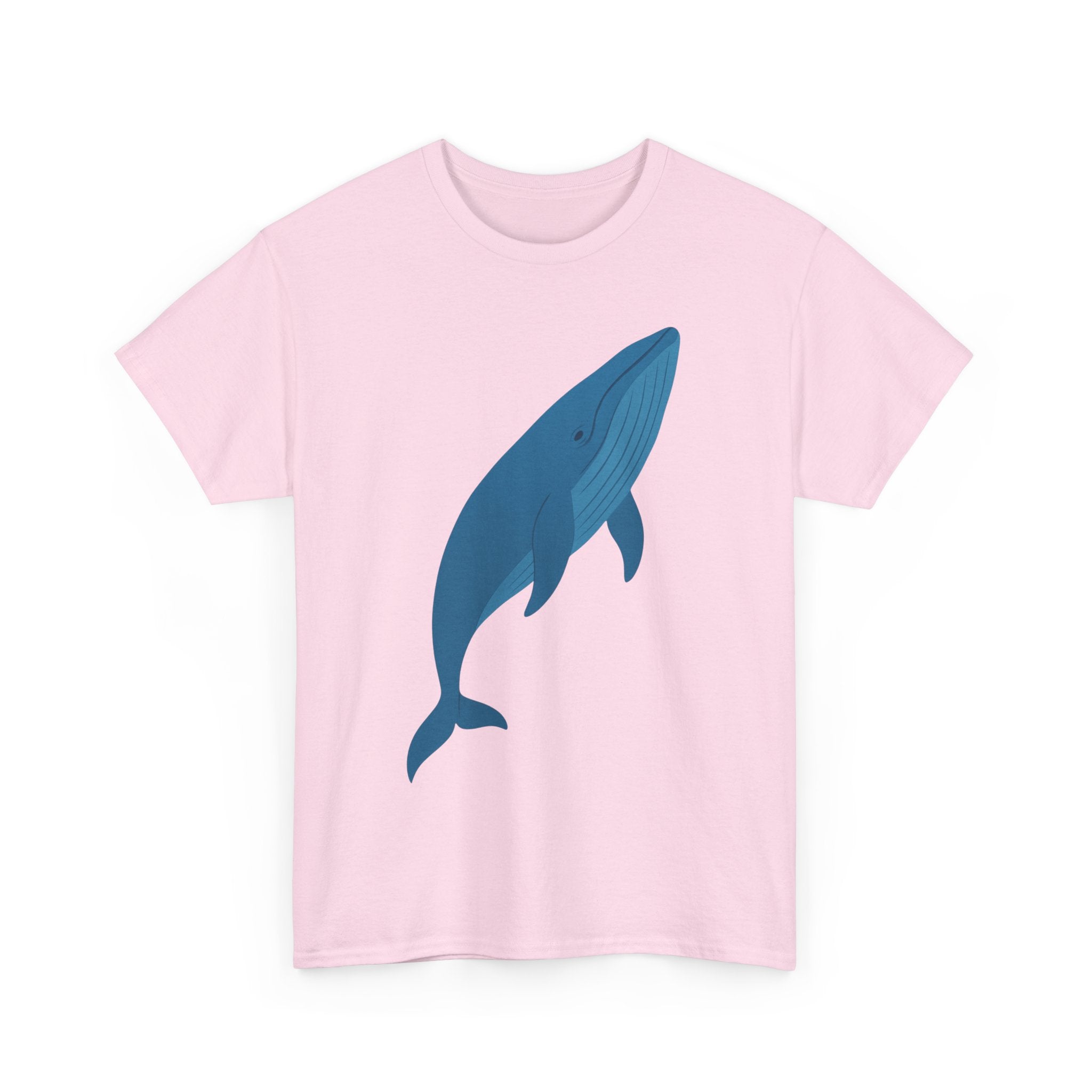 Blue Whale Minimal Unisex Heavy Cotton Tee