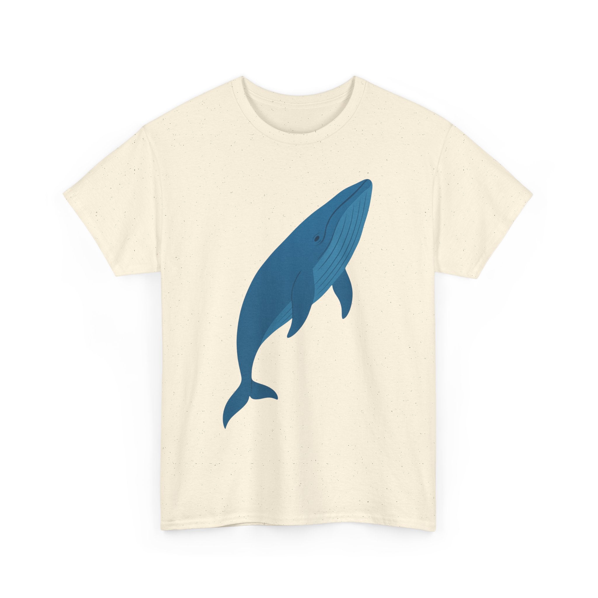 Blue Whale Minimal Unisex Heavy Cotton Tee