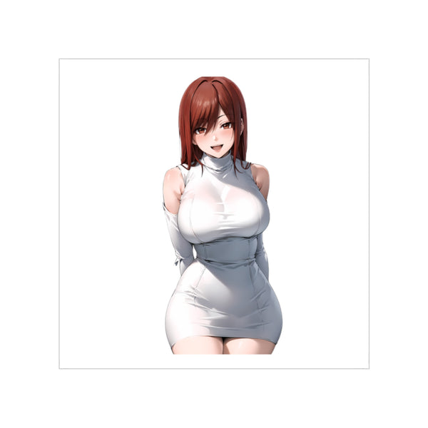 Ezra Scarlet Charming White Dress Anime Vinyl Sticker