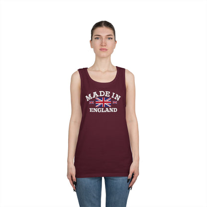 Made in England British Flag Union Jack Unisex Heavy Cotton Tank Top