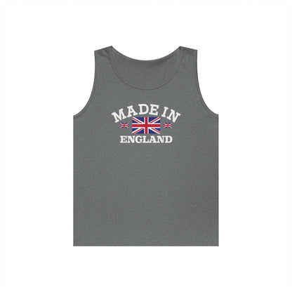 Made in England British Flag Union Jack Unisex Heavy Cotton Tank Top