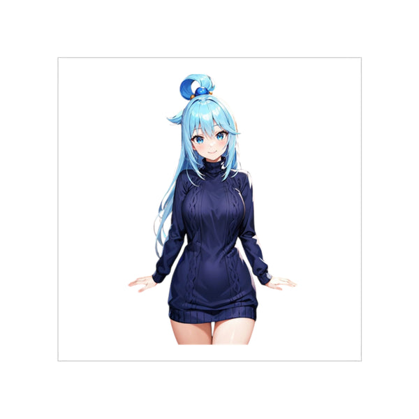 Aqua Cozy Sweater Look Sticker