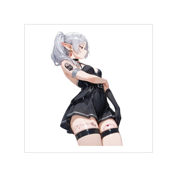 Sexy Frieren Tattooed Black Outfit Sticker