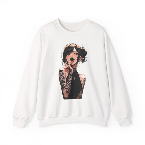 Gothic Himiko Toga Tattooed Ahegao Unisex Heavy Blend™ Crewneck Sweatshirt