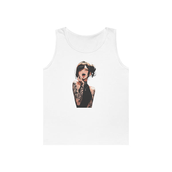 Gothic Himiko Toga Tattooed Ahegao Heavy Cotton Tank Top