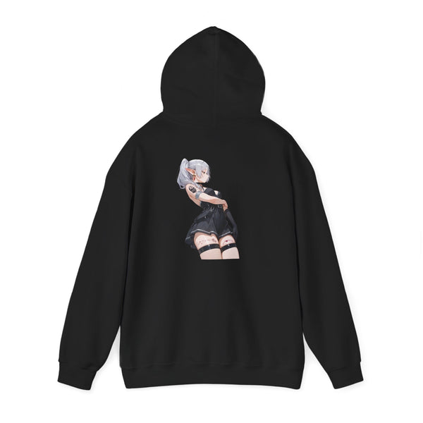 Sexy Frieren Tattooed Black Outfit Unisex Heavy Blend™ Hooded Sweatshirt