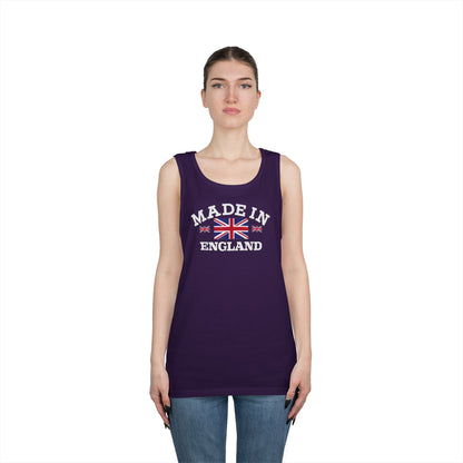 Made in England British Flag Union Jack Unisex Heavy Cotton Tank Top