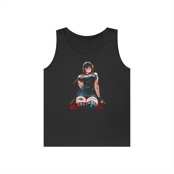 Yor Forger Assassin Gothic Tattooed Heavy Cotton Tank Top