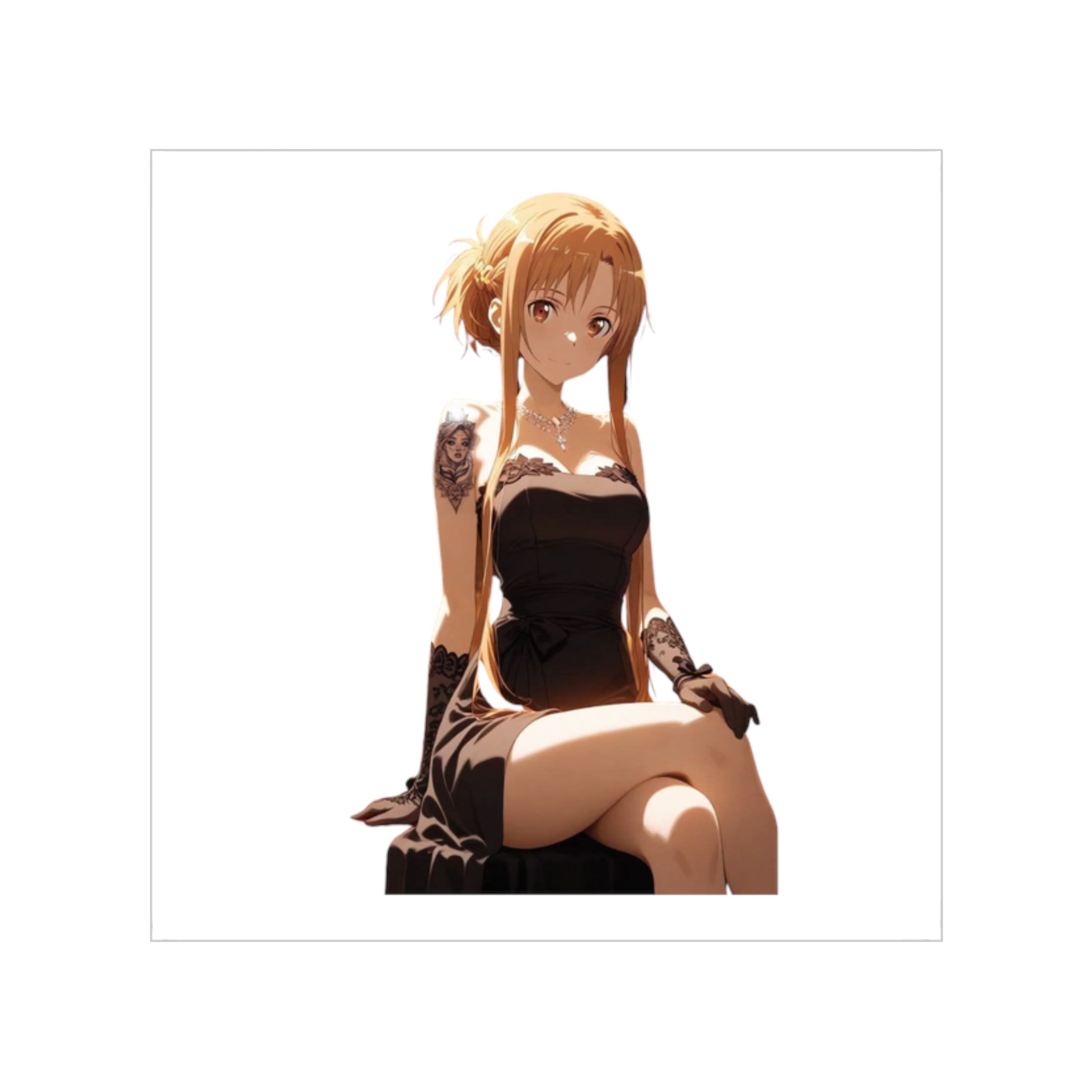 Asuna Black Dress Tattooed Sticker