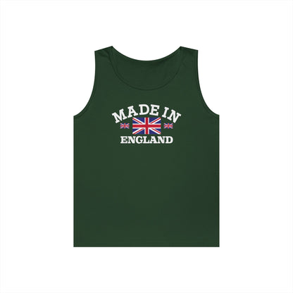 Made in England British Flag Union Jack Unisex Heavy Cotton Tank Top