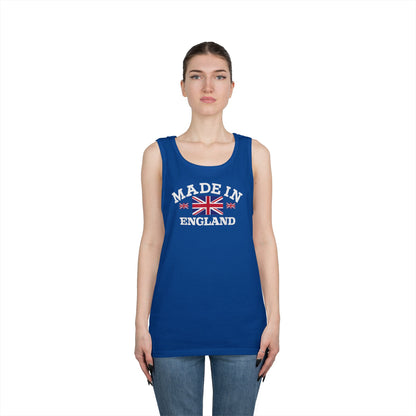 Made in England British Flag Union Jack Unisex Heavy Cotton Tank Top