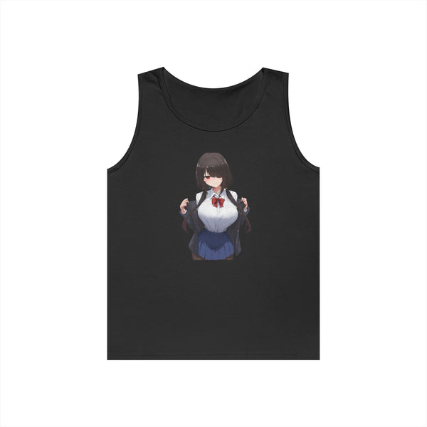Tokisaki Kurum Schoolgirl Gothic Seductive Heavy Cotton Tank Top