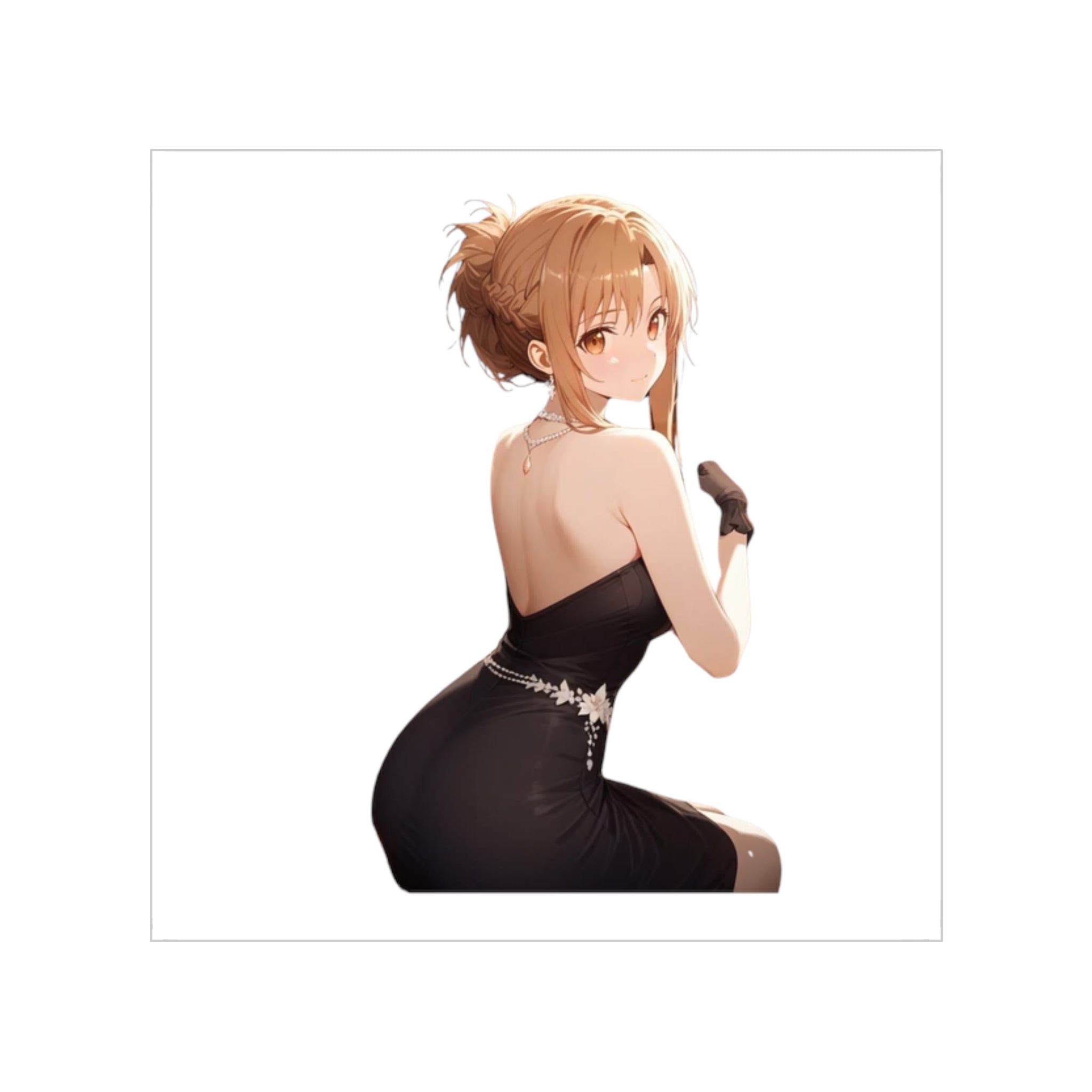 Asuna Black Dress Glamour Sticker