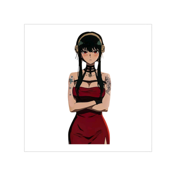 Yor Forger Elegant Tattooed Anime Vinyl Sticker
