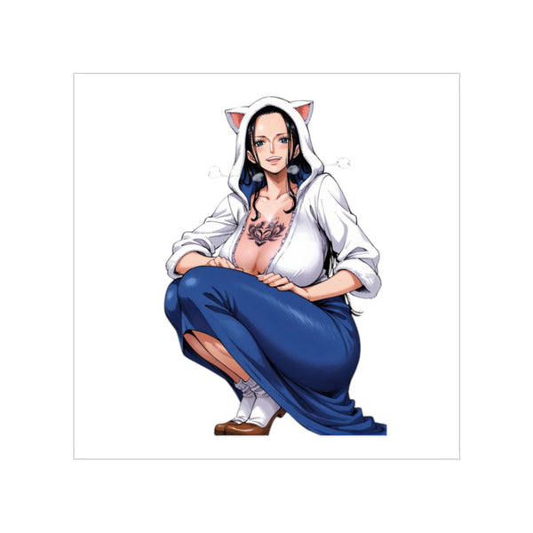 Nico Robin Catgirl Casual Anime Vinyl Sticker