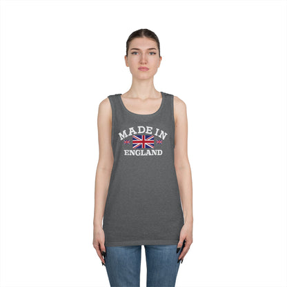 Made in England British Flag Union Jack Unisex Heavy Cotton Tank Top