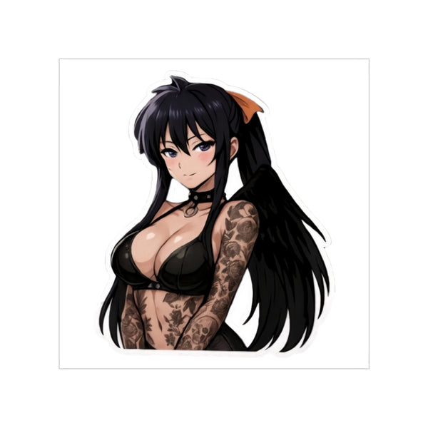 Akeno Himejima Transparent Outdoor Stickers, Square, 1pc