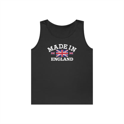 Made in England British Flag Union Jack Unisex Heavy Cotton Tank Top
