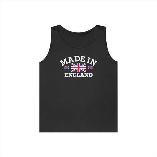 Made in England British Flag Union Jack Unisex Heavy Cotton Tank Top