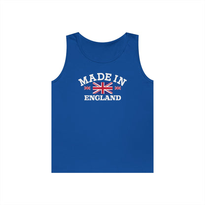 Made in England British Flag Union Jack Unisex Heavy Cotton Tank Top