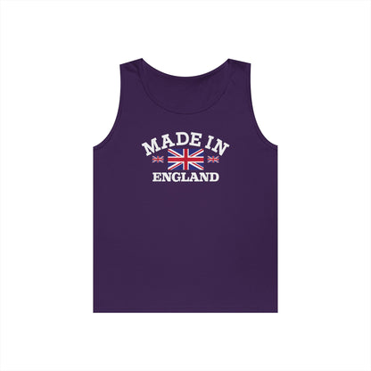 Made in England British Flag Union Jack Unisex Heavy Cotton Tank Top