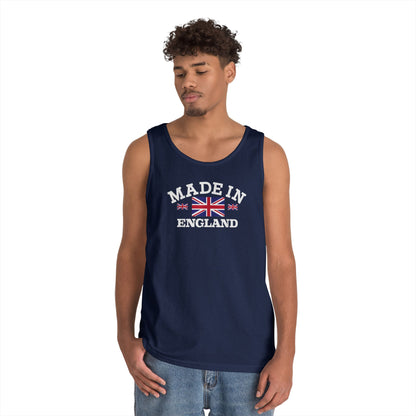 Made in England British Flag Union Jack Unisex Heavy Cotton Tank Top