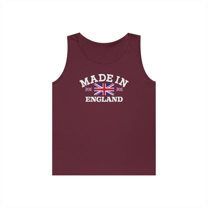 Made in England British Flag Union Jack Unisex Heavy Cotton Tank Top