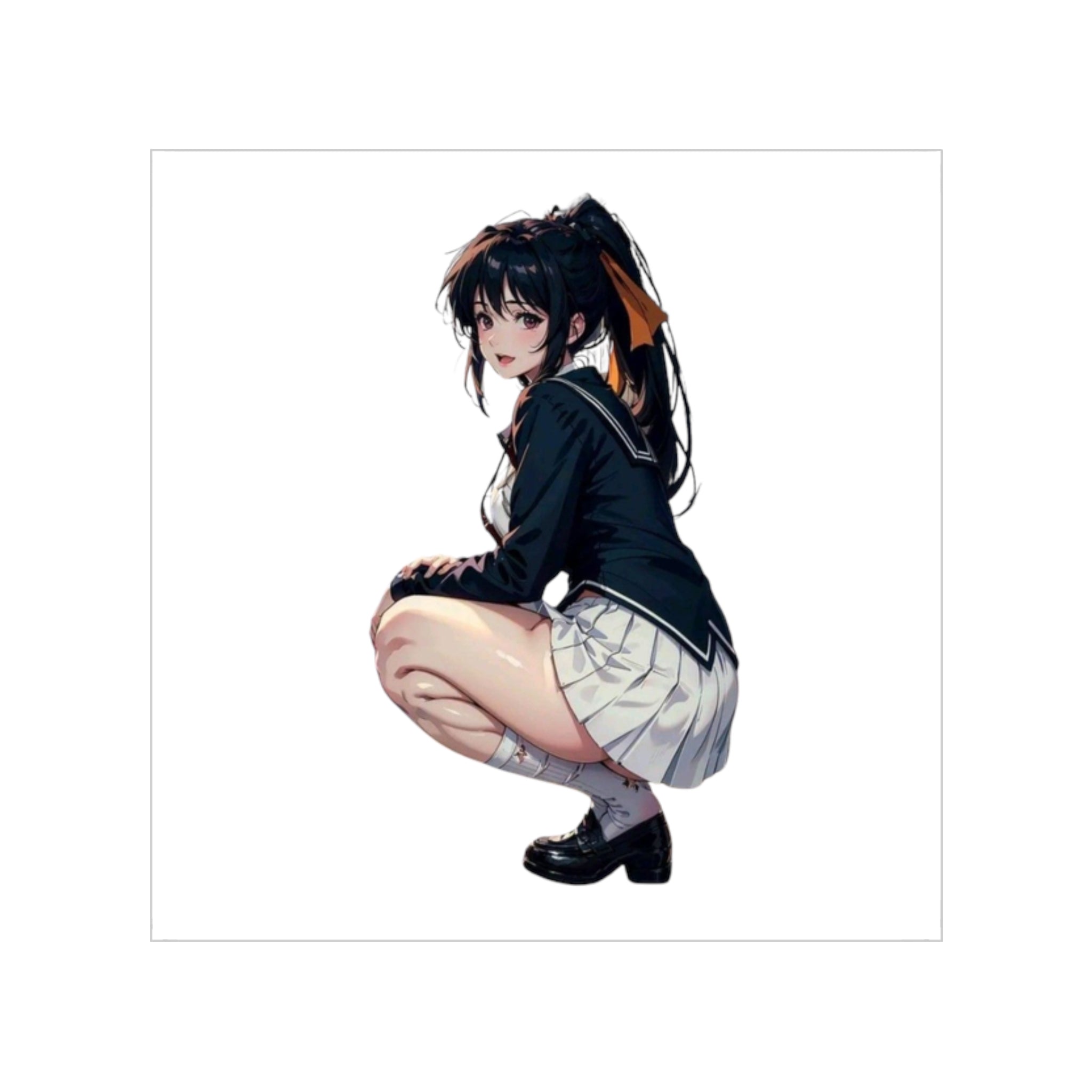 Akeno With Student Uniform Sticker