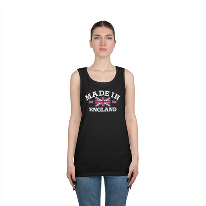 Made in England British Flag Union Jack Unisex Heavy Cotton Tank Top