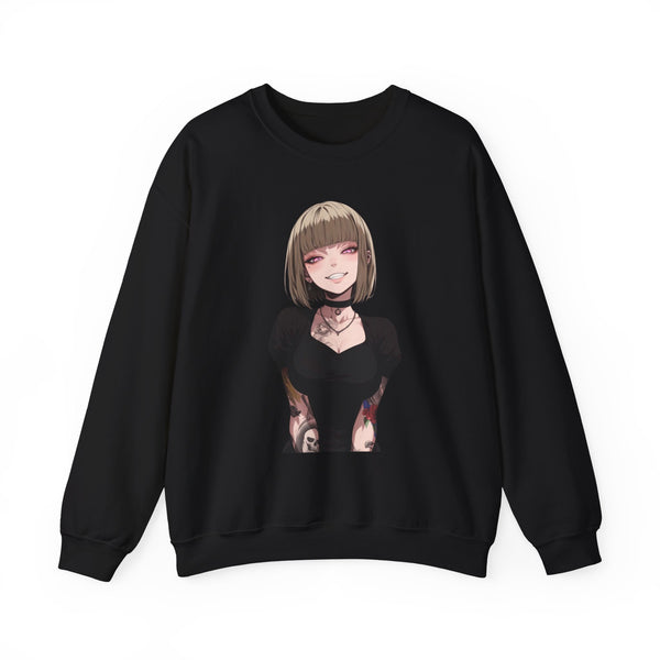 Sexy Style Himiko Toga Skull Tattooed Unisex Heavy Blend™ Crewneck Sweatshirt