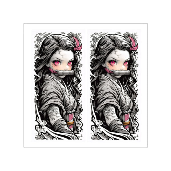 Nezuko Kamado Tattoo Art Style Sticker